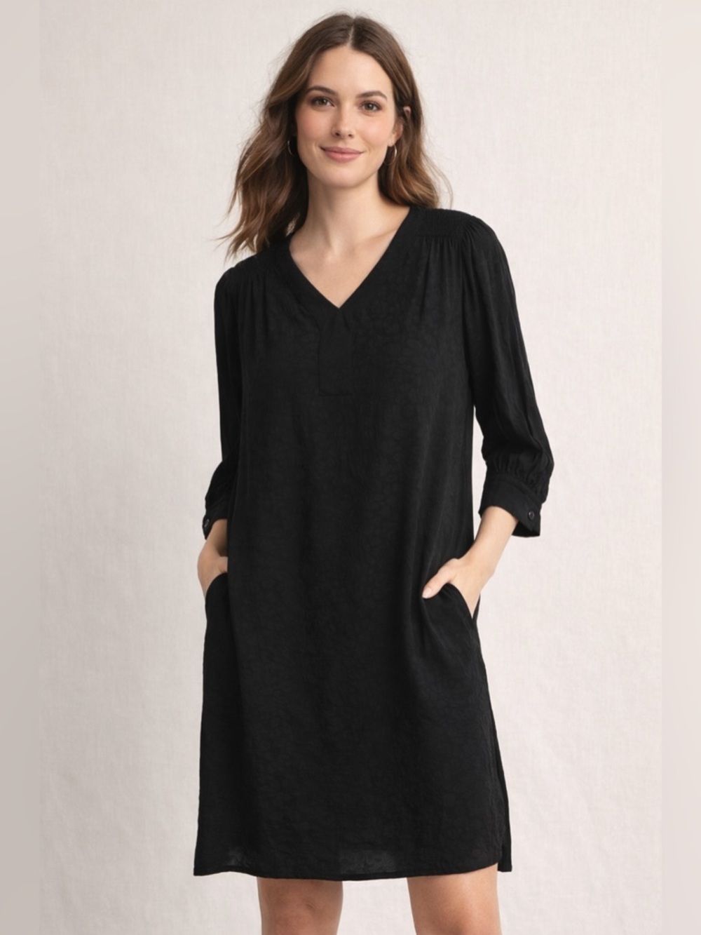 Gerard Darel Dress Pockets Black Animal Print Effect Size 42 FR US 10
